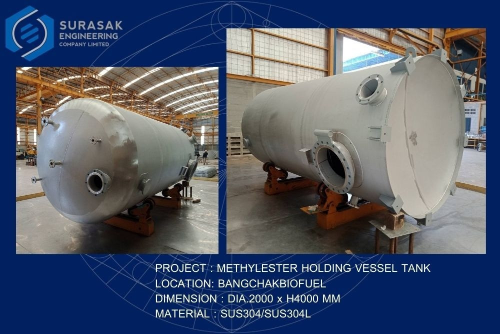 methylester holding vessel tank